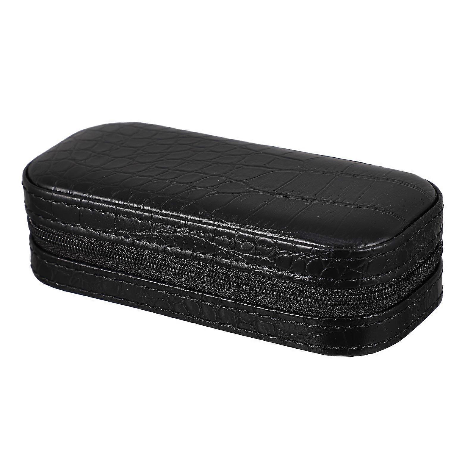 Classic Design Watch Box For Jewelry Owners Black Organizer Daily Use 1Pcs