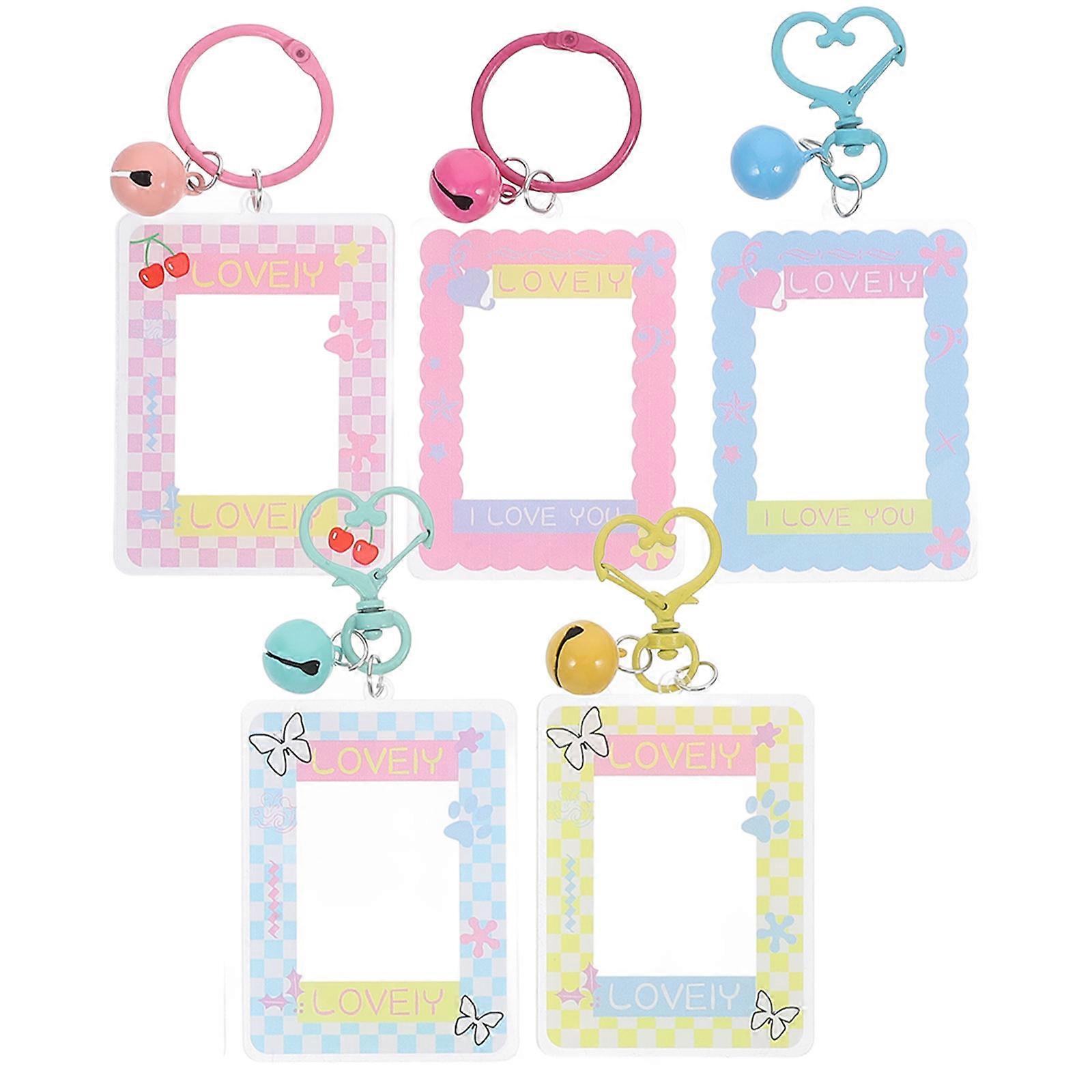 Chic Appearance Keychain Aesthetic 5Pcs Diy Hanging Keychains Assorted Color for Daily Use