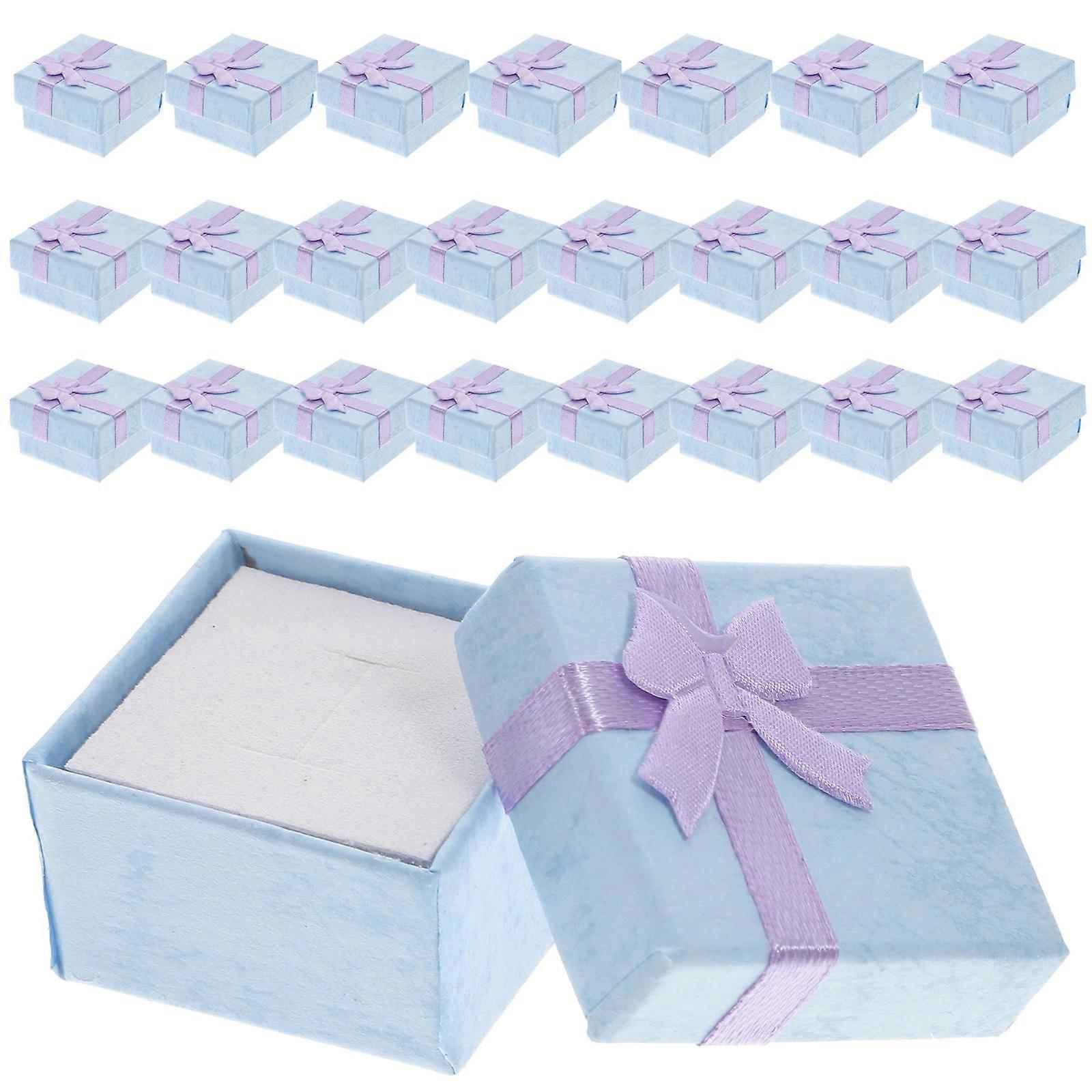 24pcs Elegant Jewelry Packaging Boxes, High Grade Organizers for Rings, Necklaces, Earrings & Accessories, Durable Purple Design for Women