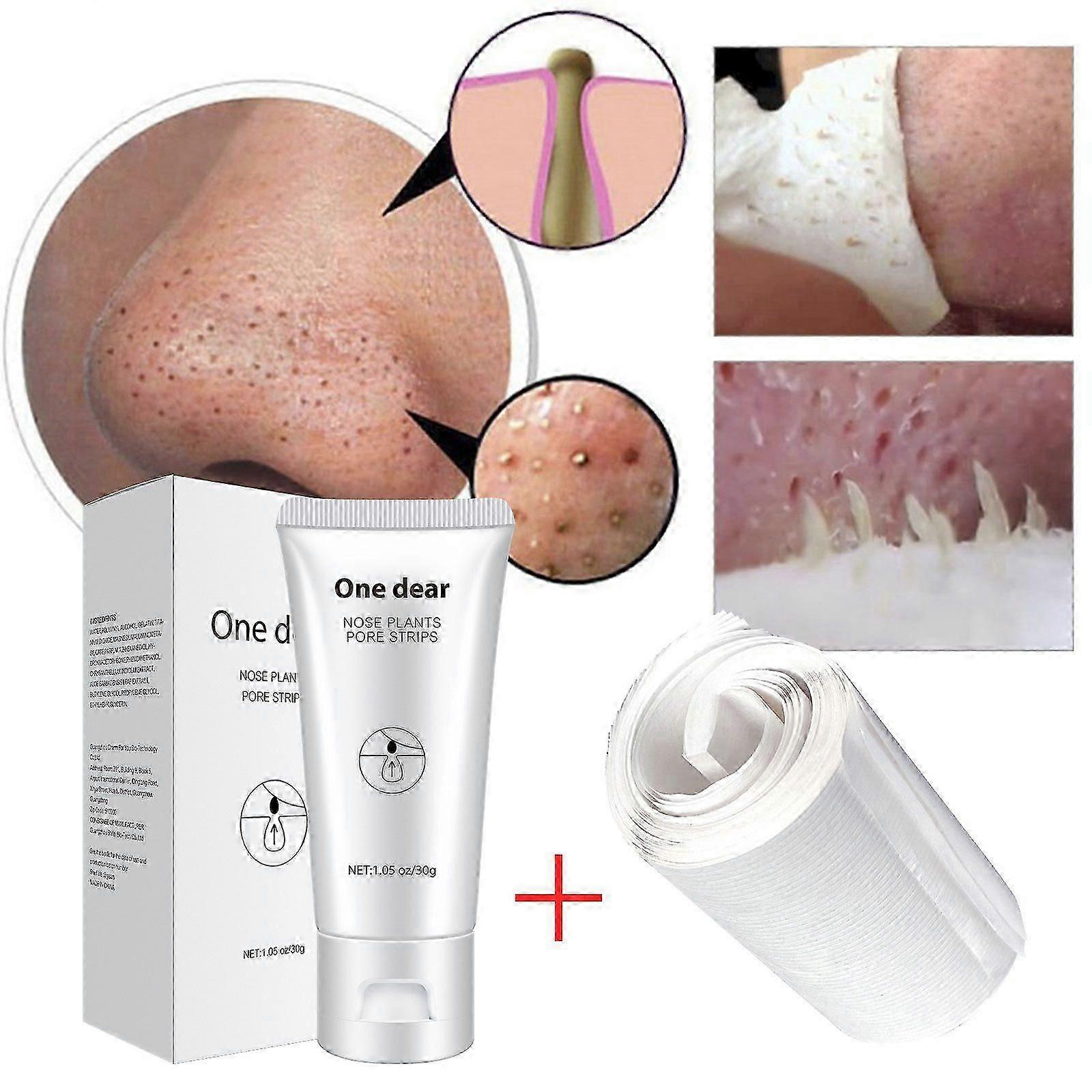 Peel off Blackhead Remover Mask, 60Τμχ Μύτη Strips Deep Cleansing Peel off Mask &; Blackhead and Pores Remover from Face για Γυναίκες &; Άνδρες