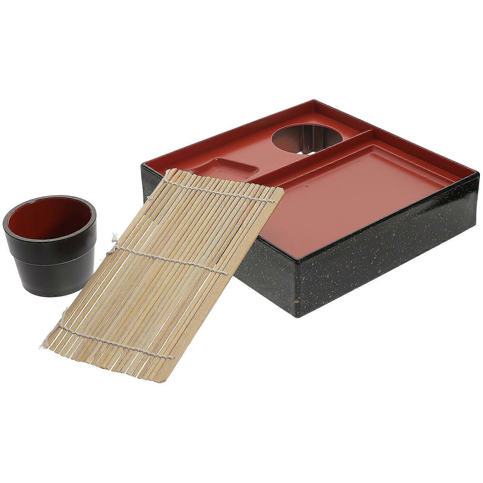 Rectangular Sushi Plates for Noodle Serving 1 Set Traditional Design Suitable for Adults Enjoying Japanese Cuisine