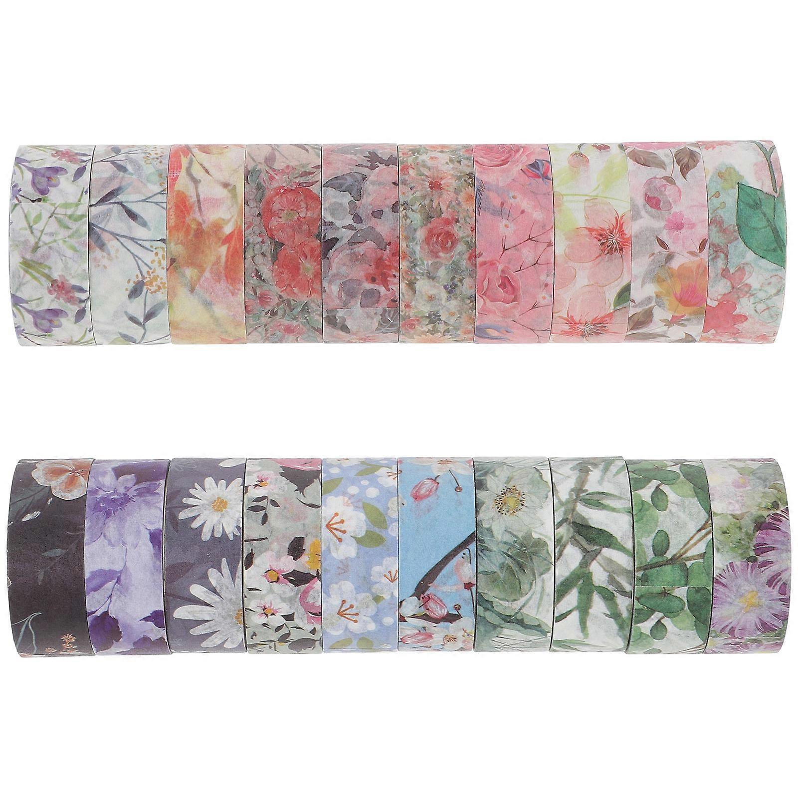 Aesthetic Washi Tape Decorative Rolls 20Set For Journals And Notebooks Multi Design Ideal For Craft Projects