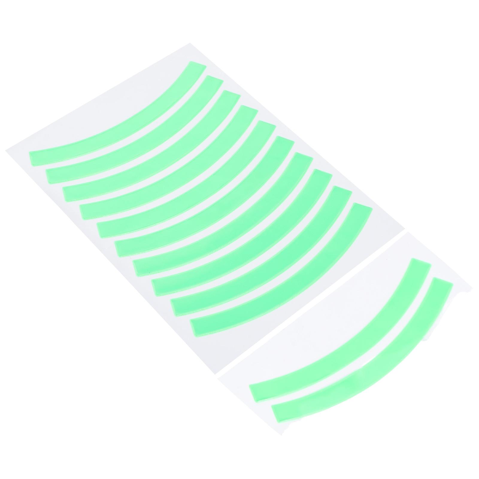 Reflective Stickers 12Pcs Kids Bike Accessories Designed For Night Riding 14*10Cm Green Reflective Functionality