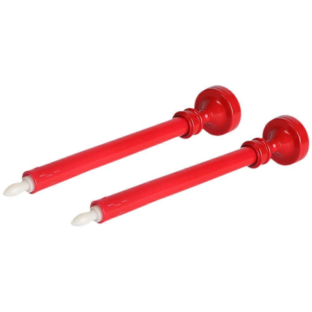 Warm LED Candle Lights for Decoration Use Reusable Red Taper Candles with Remote Control 2 Pieces