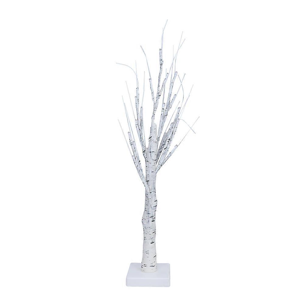 Lighted Birch Tree Decoration For Home And Table Settings In White With Battery Powered Lighting 1Pcs