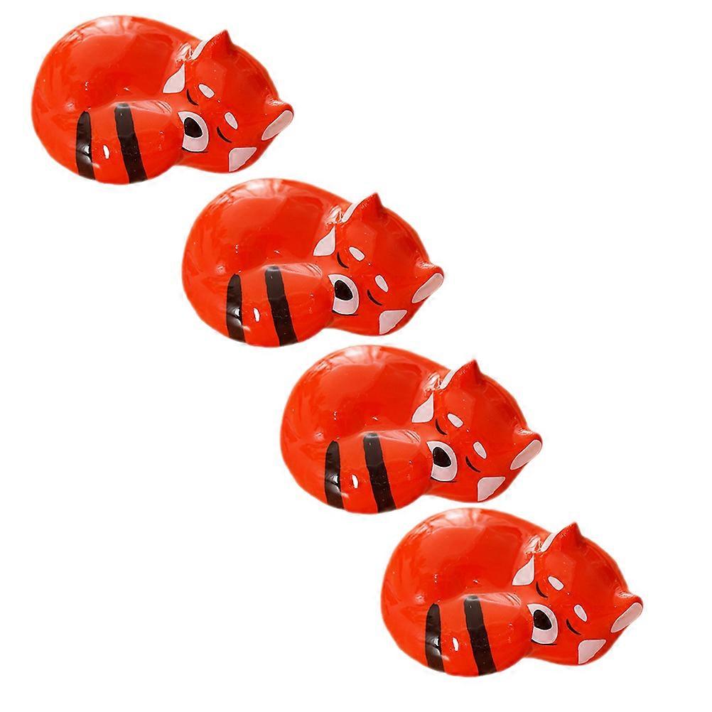 Ceramic Chopstick Stand With Fox Shape For Kitchen Accessories During Birthday Parties And Anniversaries 4Pcs
