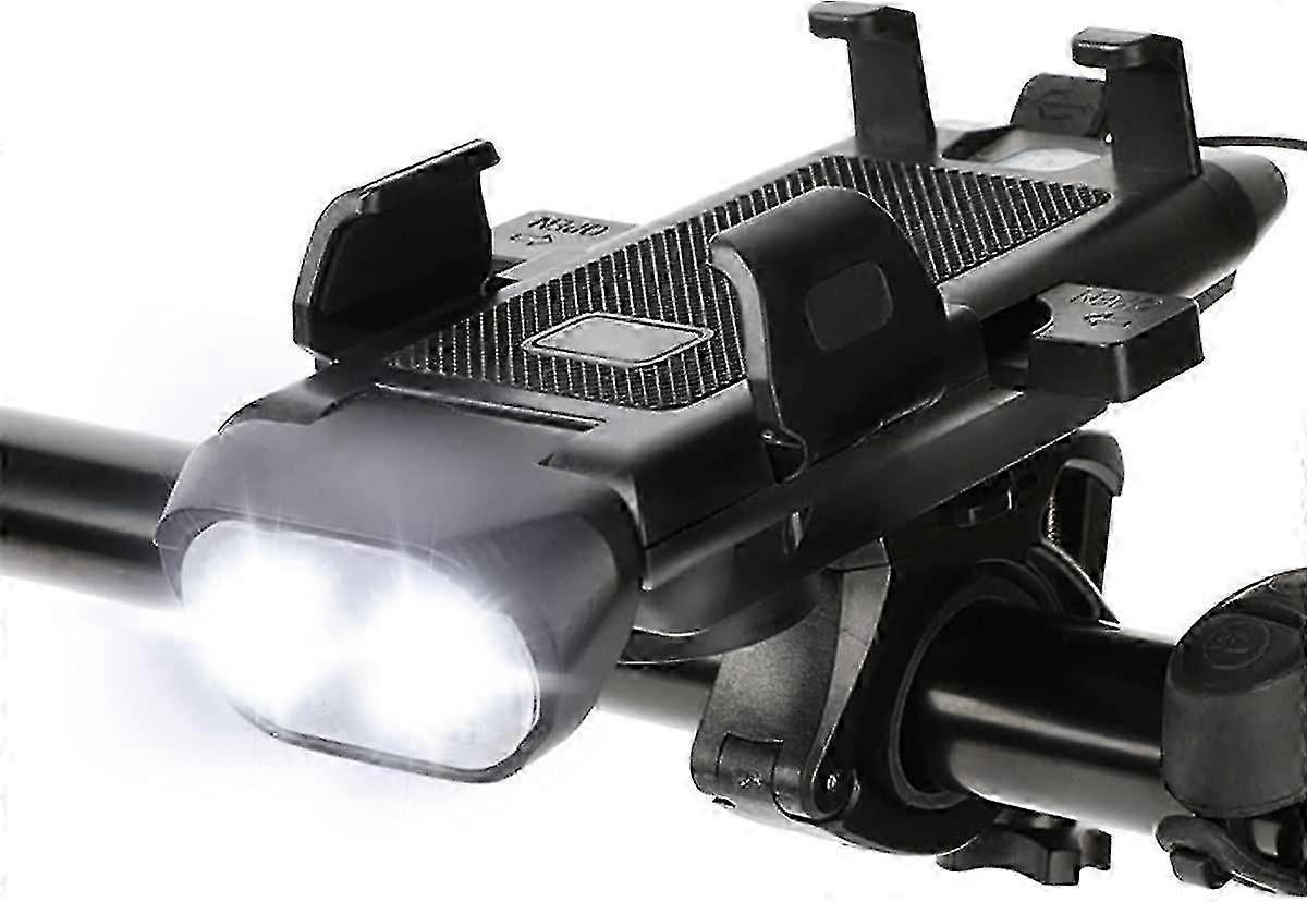 Phone Holder Multifunctional Bicycle Head Light, Usb Rechargeable Led Light