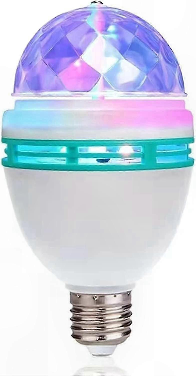 Disco Light Bulb E27 Rotating Party Lamp RGB Light LED Strobe Light Bulb Disco Light Bulb for Disco, Birthday