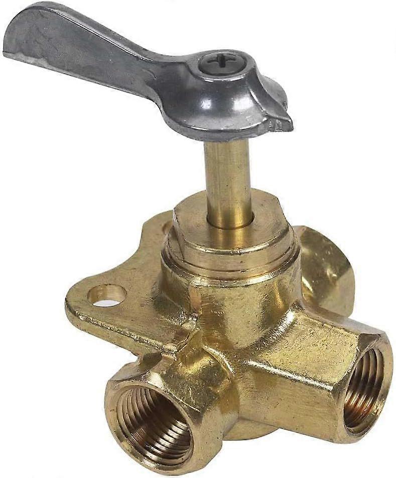 Marine brændstoftank trevejsventil (3/8", messing)