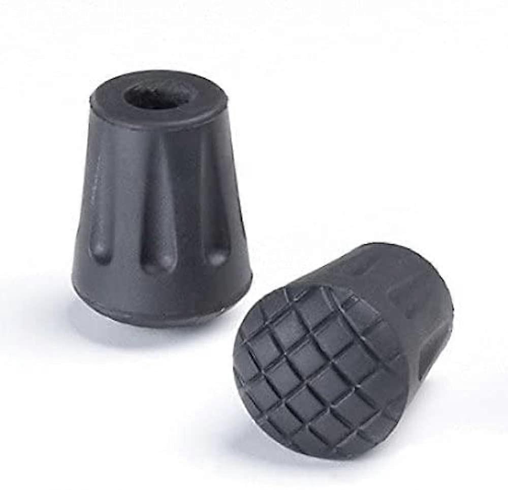 Bulk Hardware BH06189 Walking Shooting Hiking Stick Ferrule End Tip, Black 10mm, White, Set Of 4 Pieces
