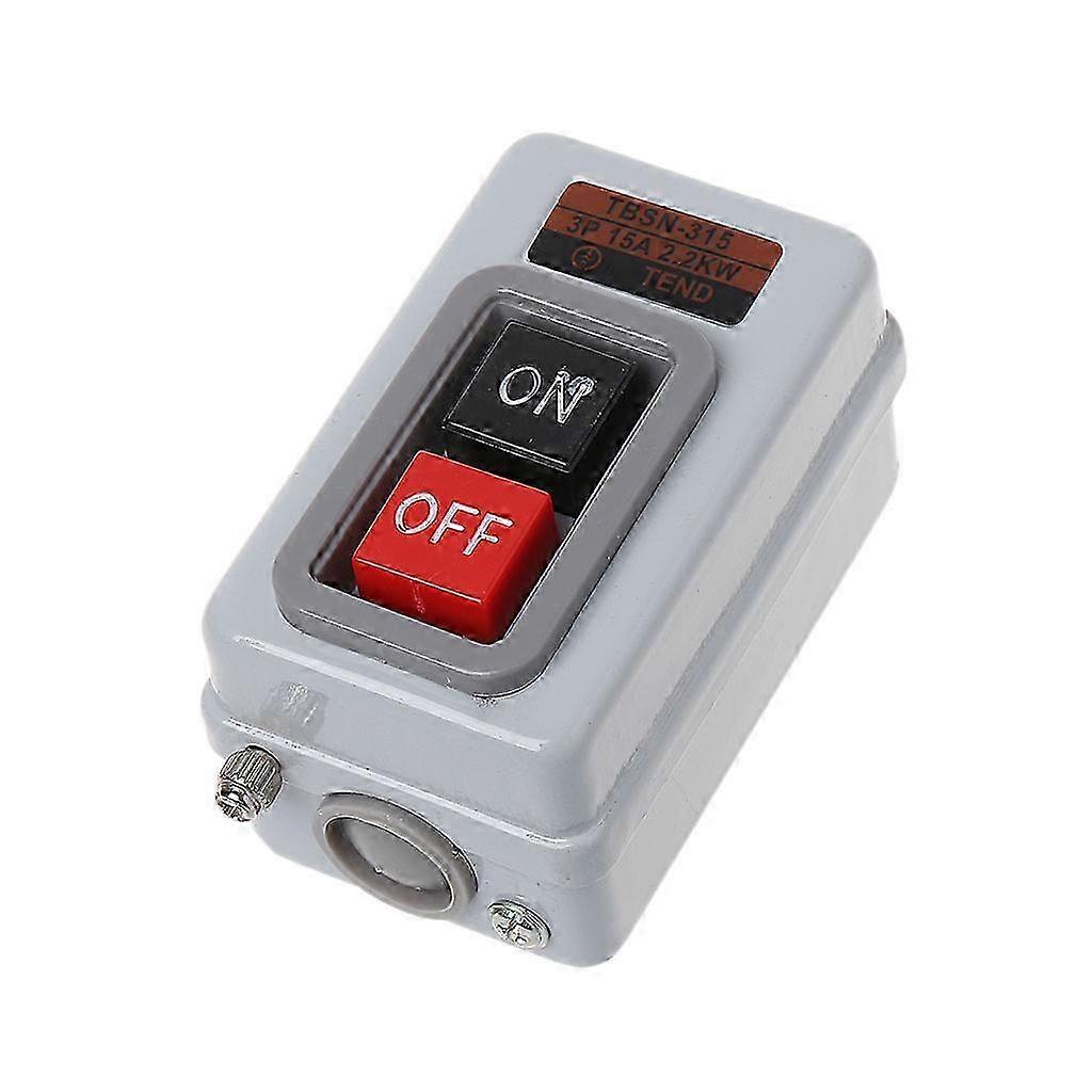 AC 380V 15A Push Button Switch 3 Phase Self-Locking 2.2KW TBSN-315