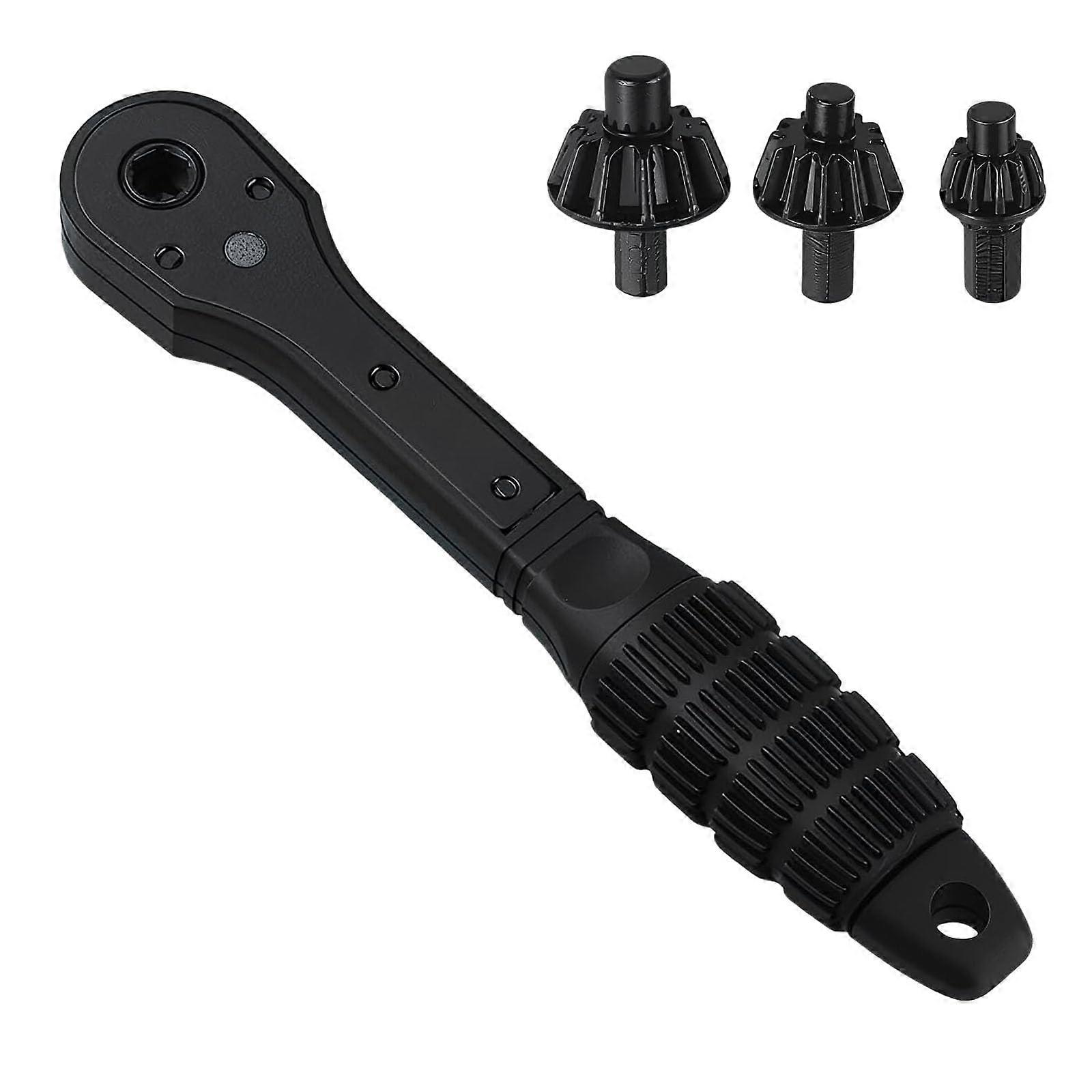 3-in-1 Ratchet Wrench Chuck Key Set, 3 Sizes Universal Double-Headed Adapter for Drills and Garage Use