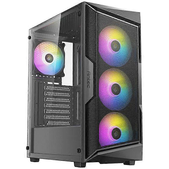Antec AX27 RGB Elite Midi-Tower ATX Gehäuse aus gehärtetem Glas mit RGB-Lüftern