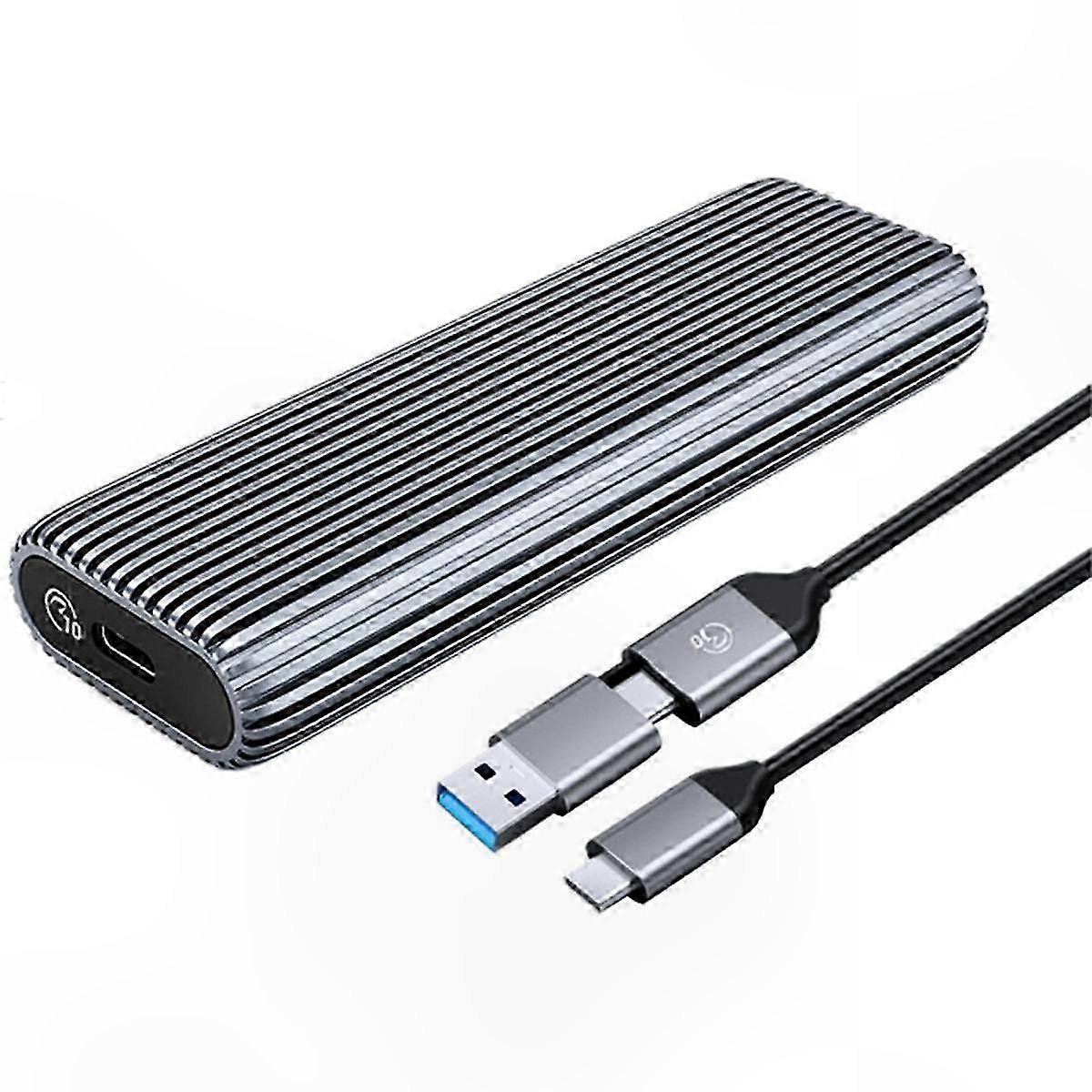 NVMe SSD Enclosure, Aluminum Case with Tool-Free Design, UASP Support, USB-C, M Key Slot, Up to 4TB Capacity, 10Gbps Speed