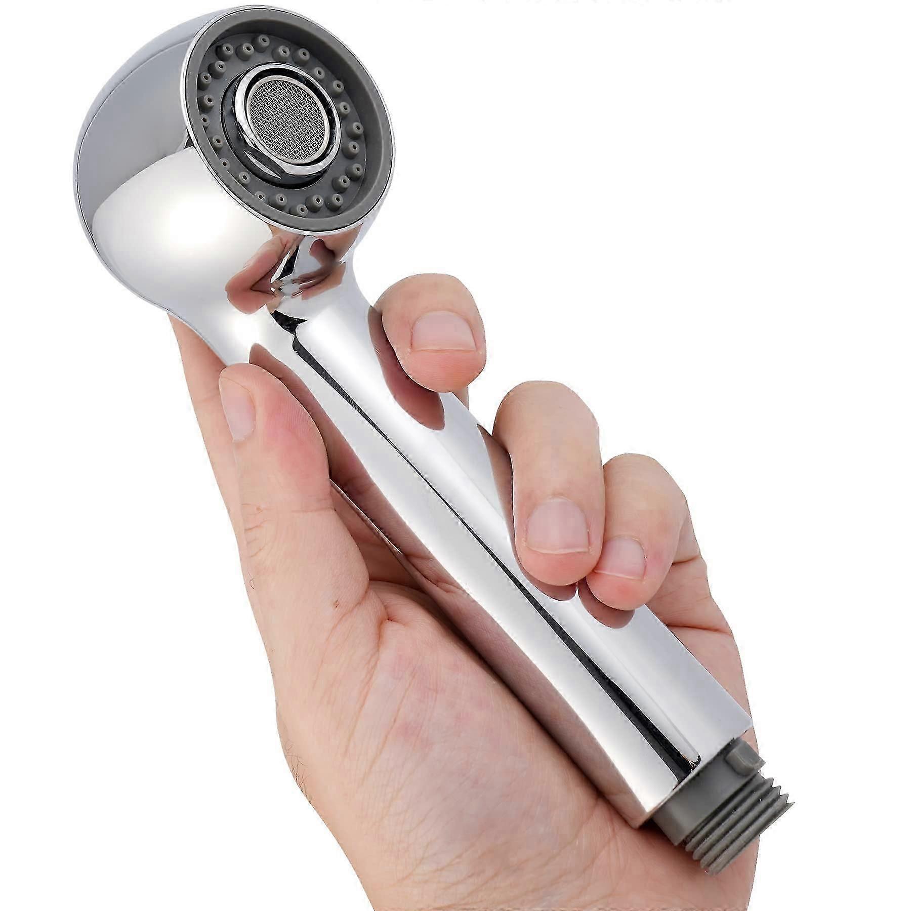 Pull-out Sink Sprayer Head Replacement, 2 Function Kitchen Sink Faucet Sprayer Head, Bathroom Faucet Head Replacement Chrome