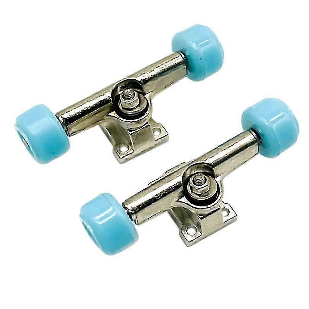 2pcs Finger Deck Mount Alloy Parts for Mini Fingerboard Skate Scooter Model Blue