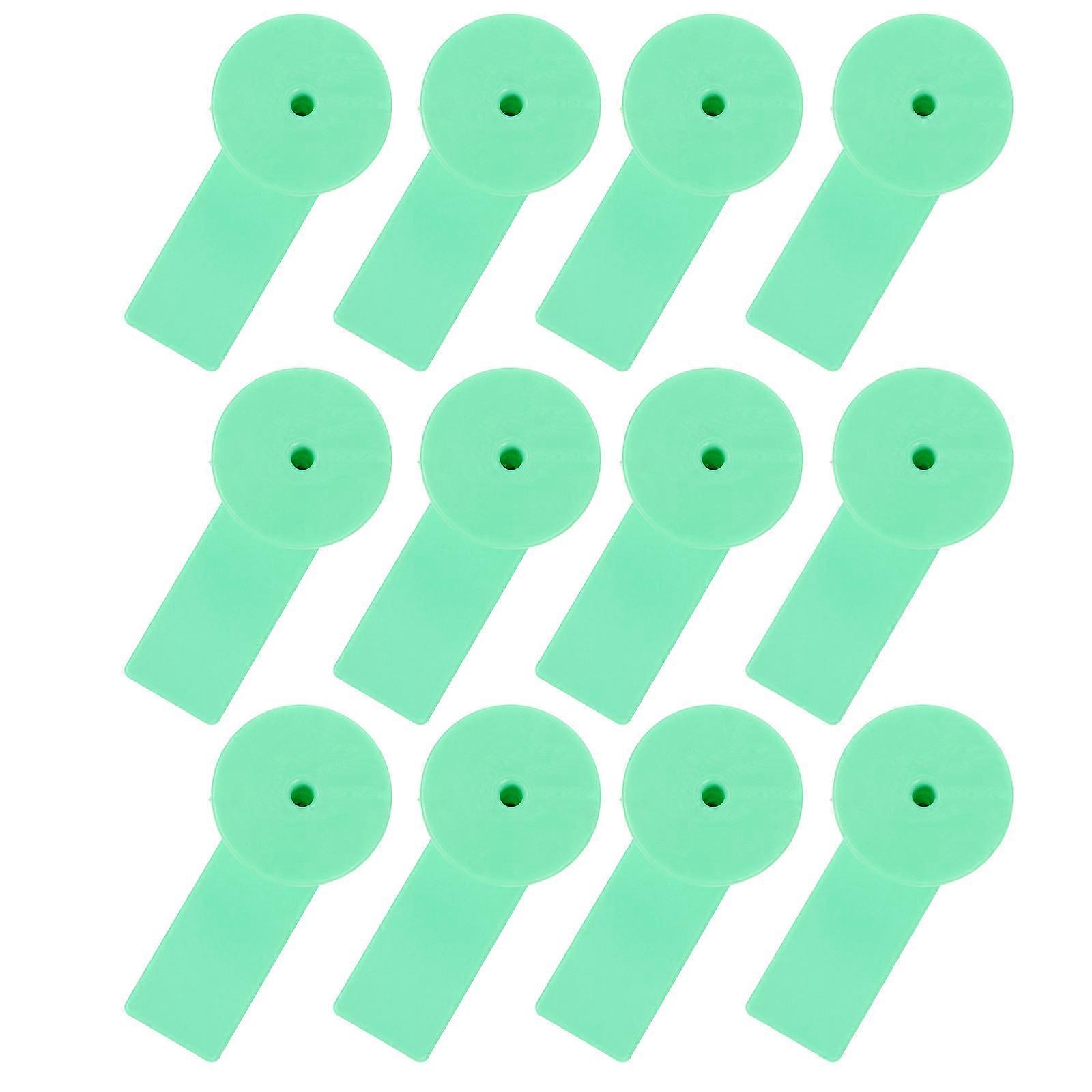 Animal Ear Tags Blank Identification for Cow Livestock Management Green Tpu Copper with Small Hole Punching Tip 100 Sets