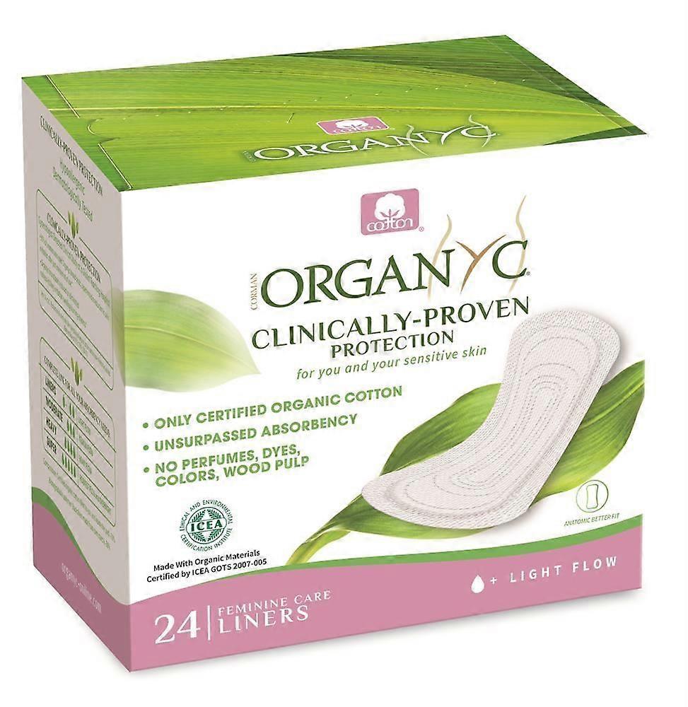 Organyc Pantyliner Light Flow - (folded) - 24 pads - 4 Pack