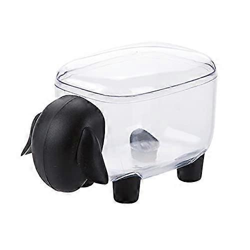 Cosmetic Storage Box With Lid - Transparent Cotton Swab Makeup Organizer, Small Desktop Finishing Box, Black