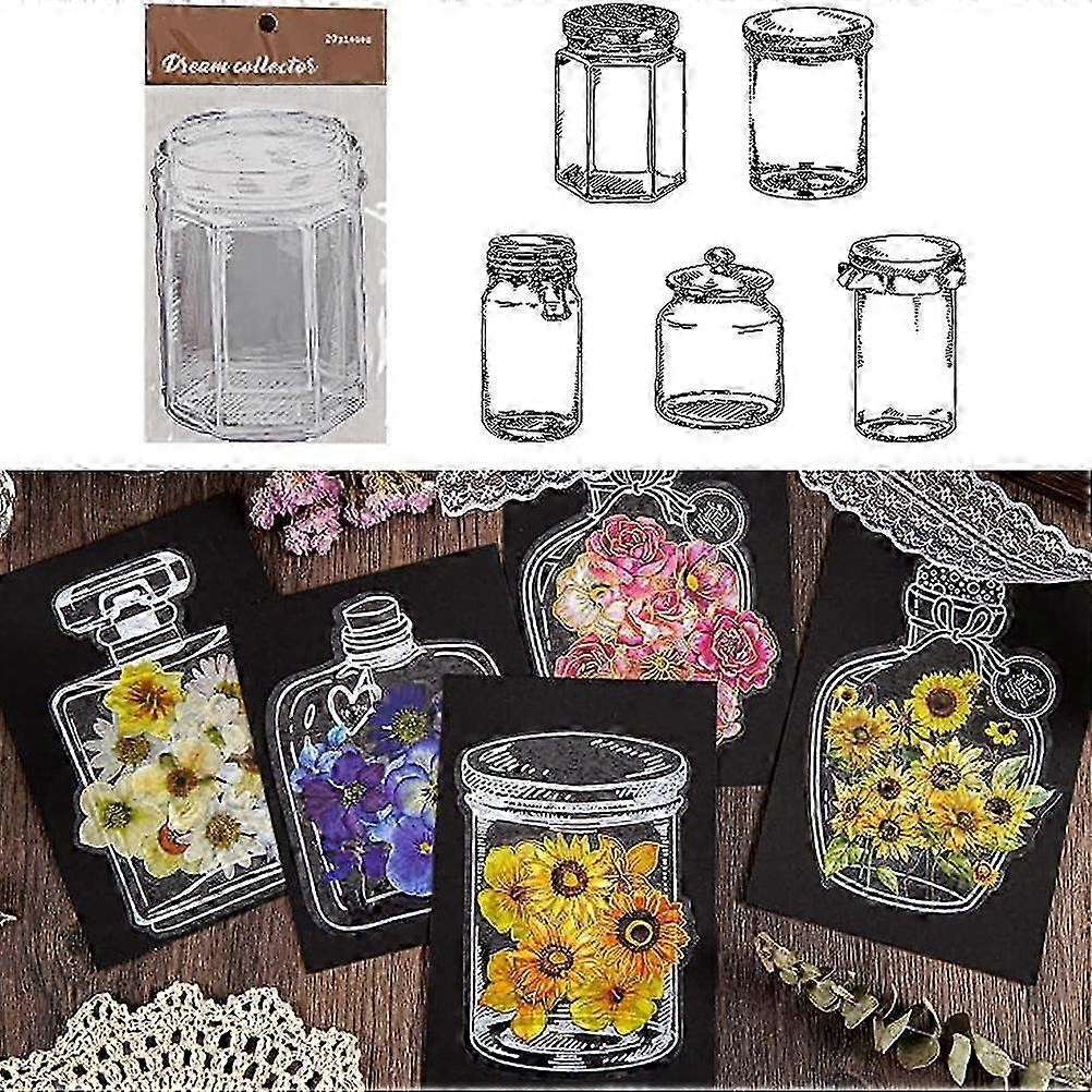 20 kpl läpinäkyviä kuivakukkakirjanmerkkejä, kotitekoisia kauniita kukkakirjanmerkkejä, tee-se-itse-kuivakukkakirjanmerkki, lasitarrat