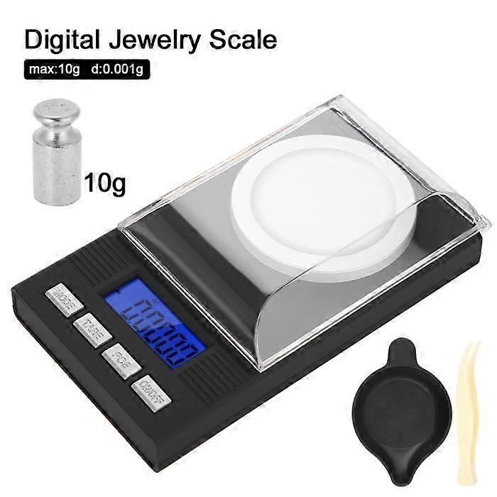 0.001G High Precision Mini Portable Pocket Jewelry Scale With Led Digital Display (10G) Cyan5900