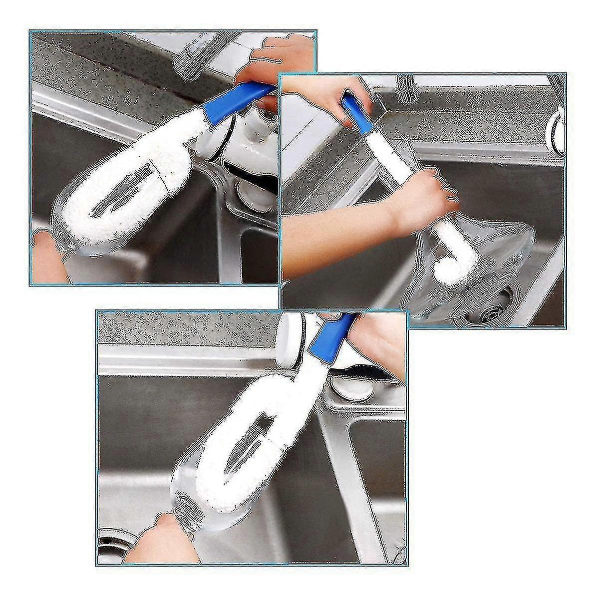 3 Pieces Decanter Cleaning Brush,flexible For Goblets/ Glasses Cups