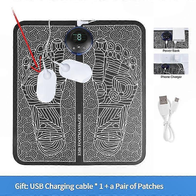 LED Foot Massager Mat with 19 Modes & 8 Intensity Levels for Muscle Relief and Acupressure Support