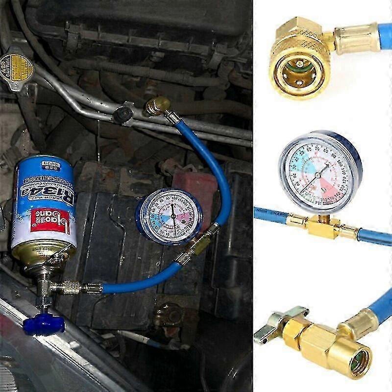 auto AC koelmiddel bijvullen tool R134a met manometer