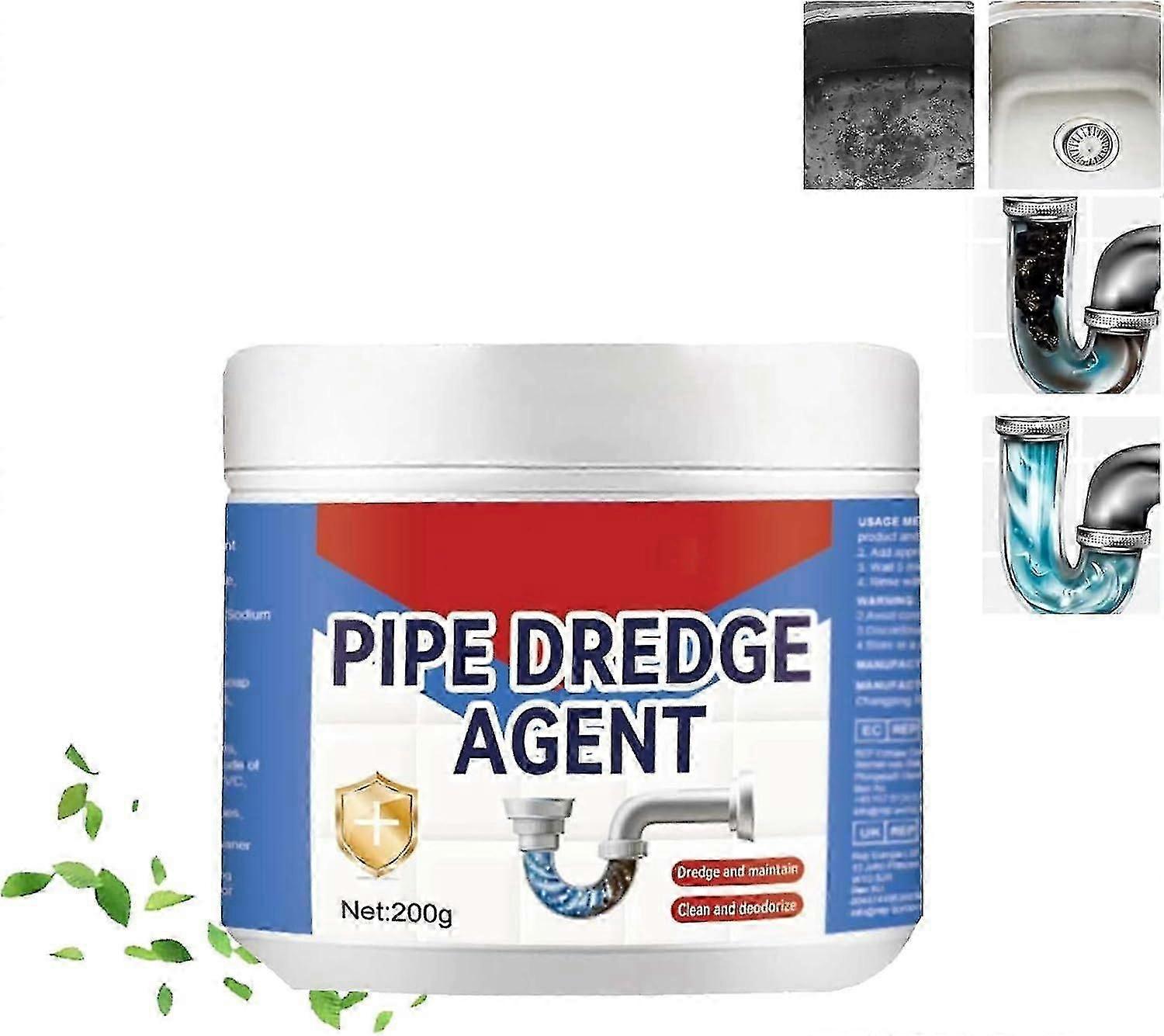 Powerful Pipe Dredging Agent for UK Toilets and Sinks, Quick Cleaning Tool for Kitchen Drains