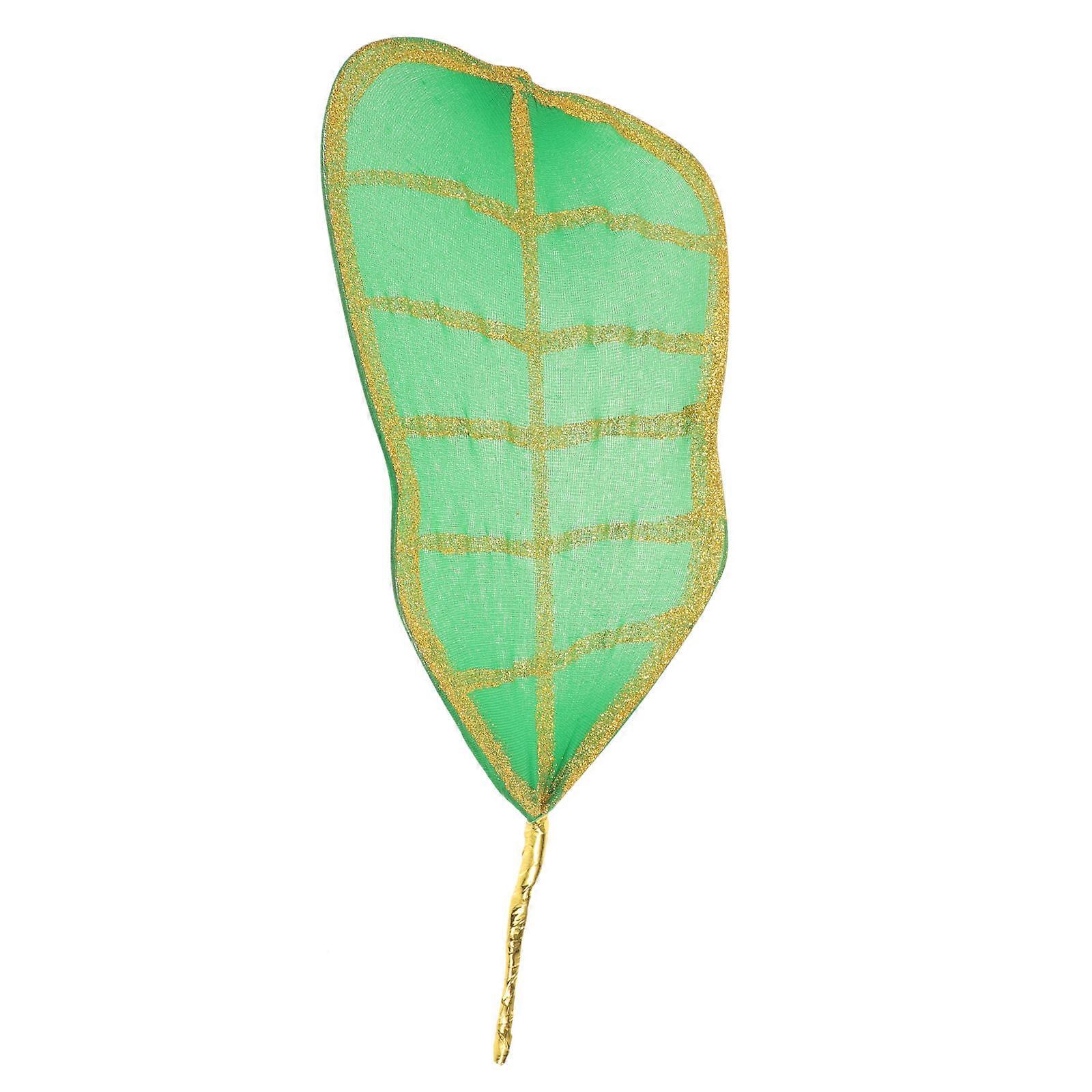 Dance Performance Handheld Palm Leaf Fan Large Green Party Decoration Fan 1Set
