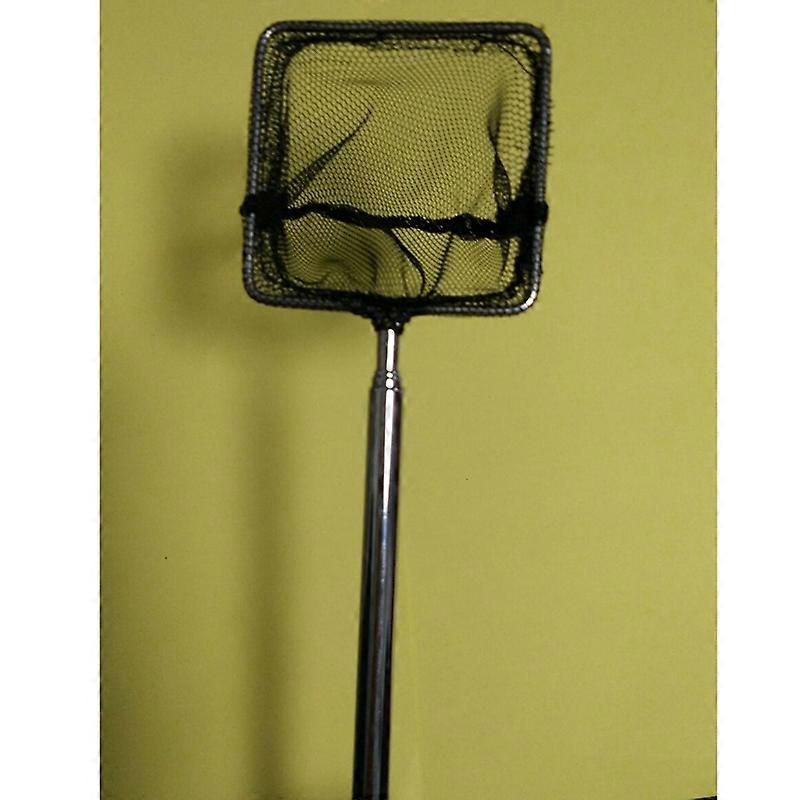 Fish Tank Aquarium Shrimp Retractable Square Small Betta Net (Black)