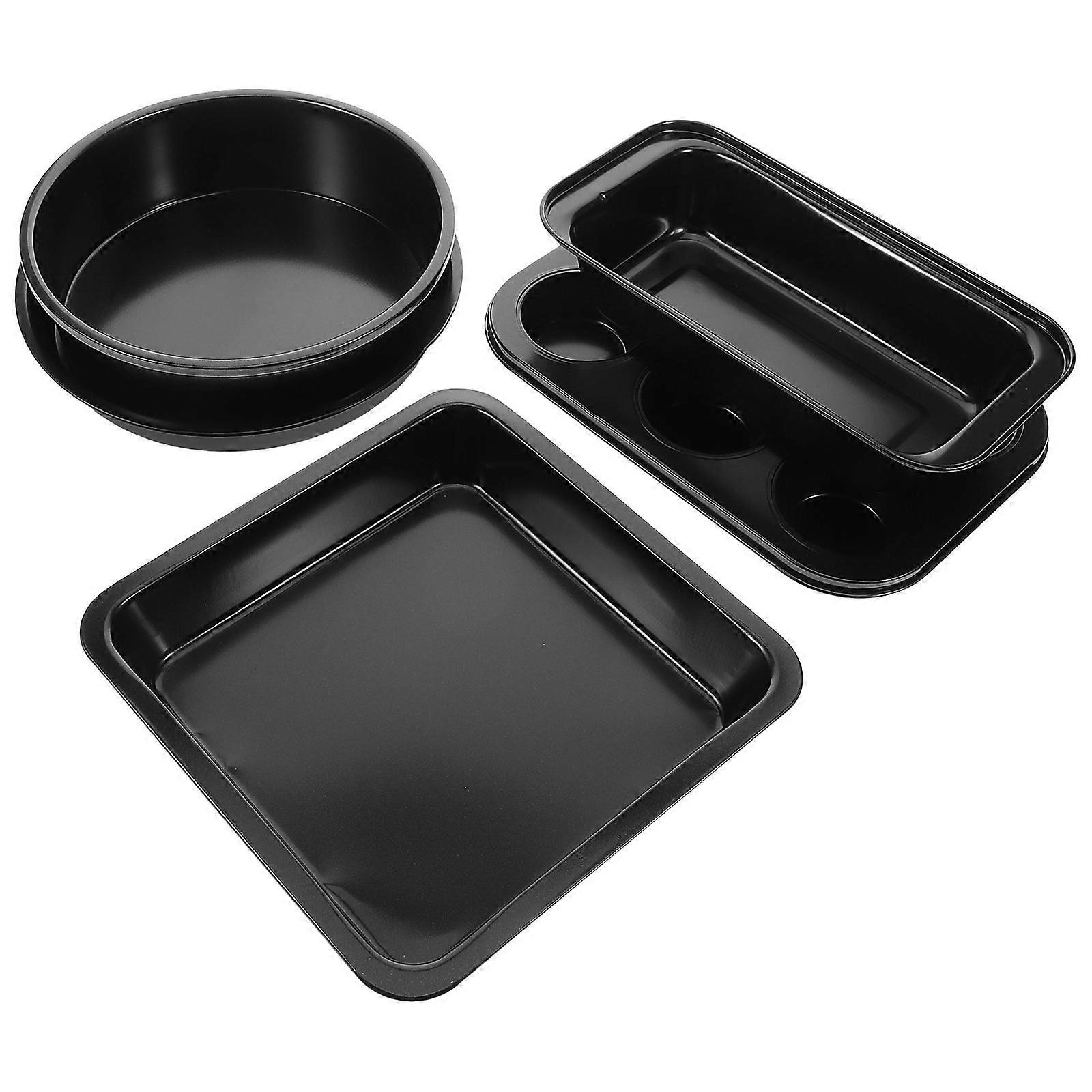 Cupcake Baking Pan Certified Black Color 5Pcs For Baking Enthusiasts