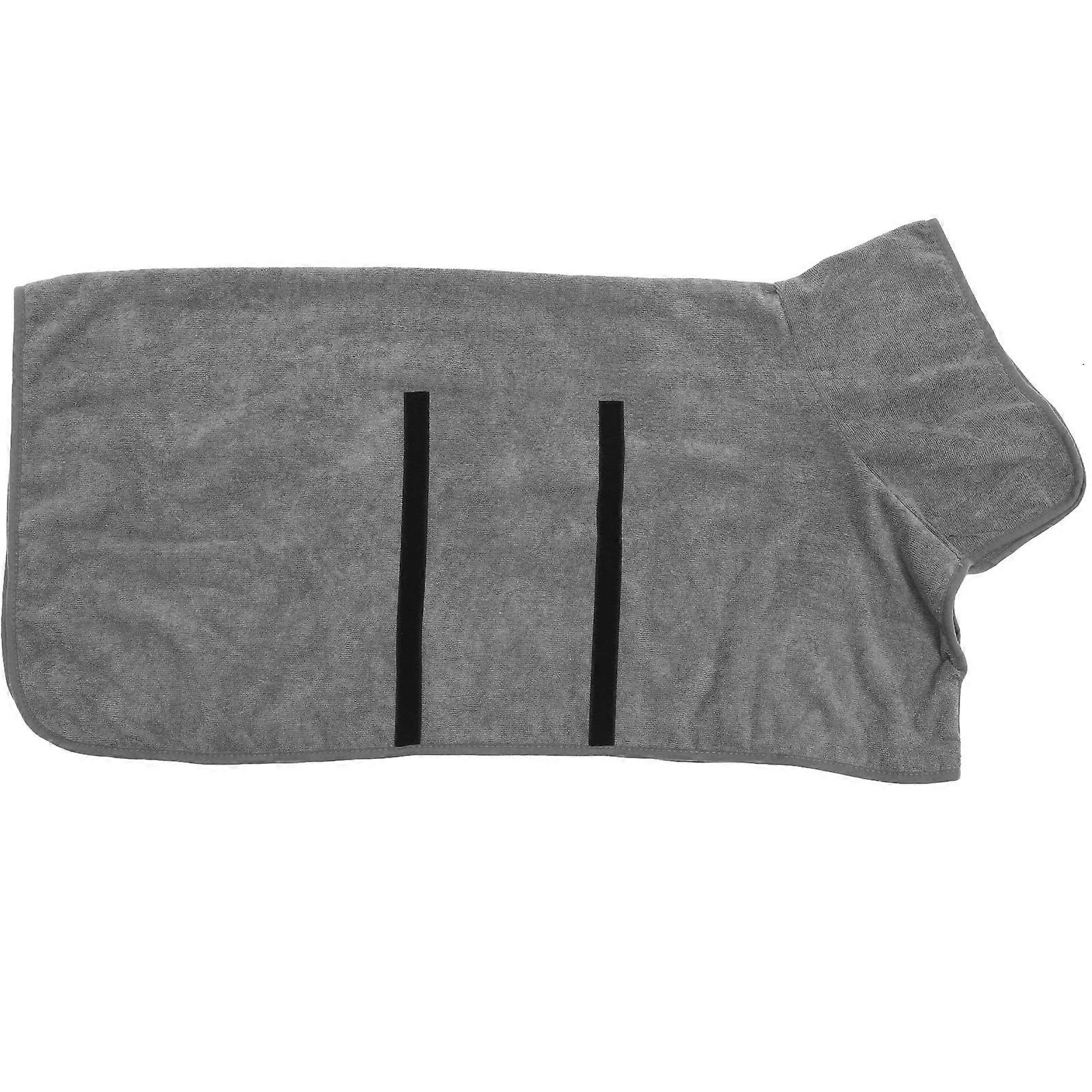 Super Absorbent Pet Bath Towel Dog Robe For Bath Time Size XL Grey Quick-Drying Design 1Set