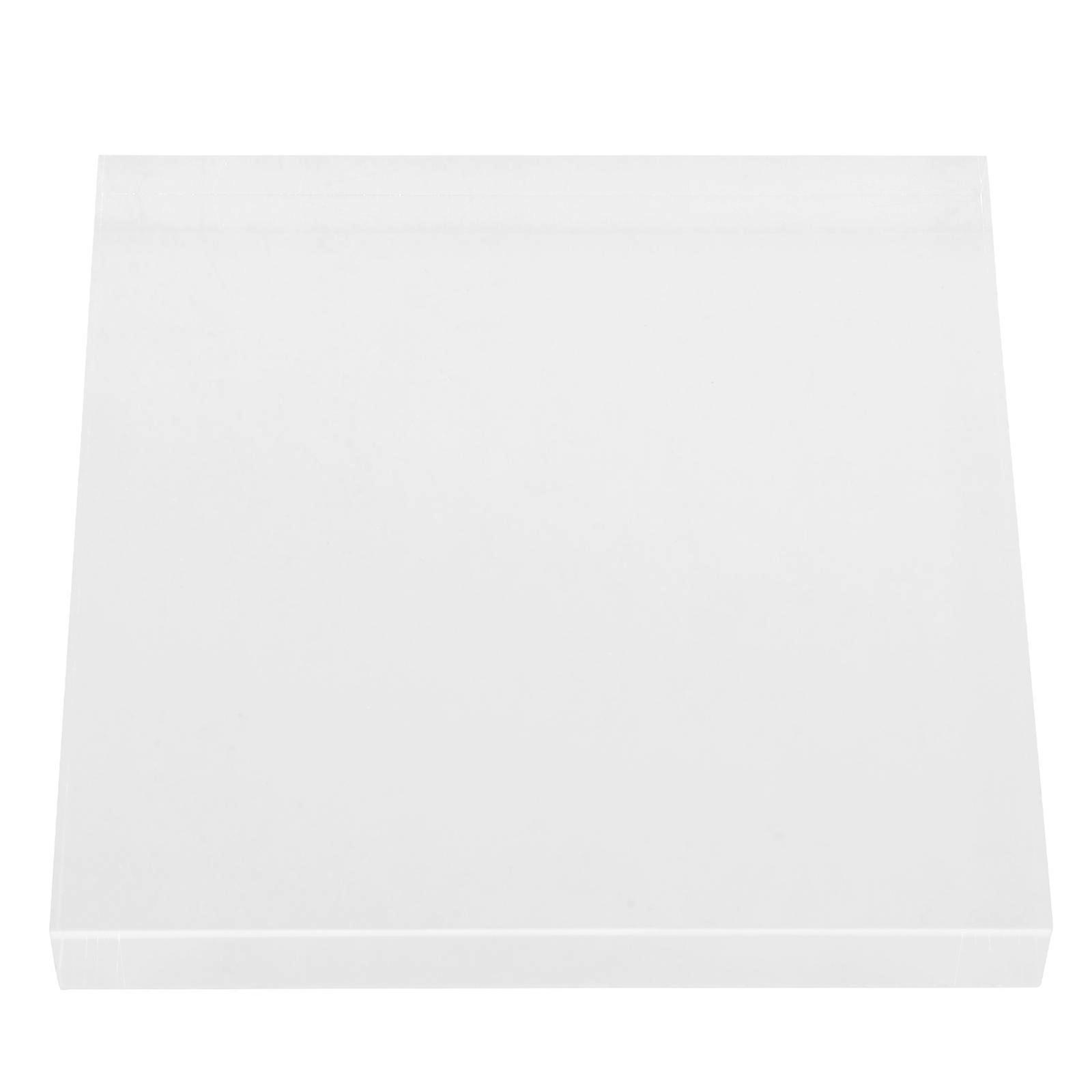 Clear Acrylic Display Block for Cosmetics and Jewellery Showcasing Transparent Square Pedestal Stand 7.5 x 7.5 inches