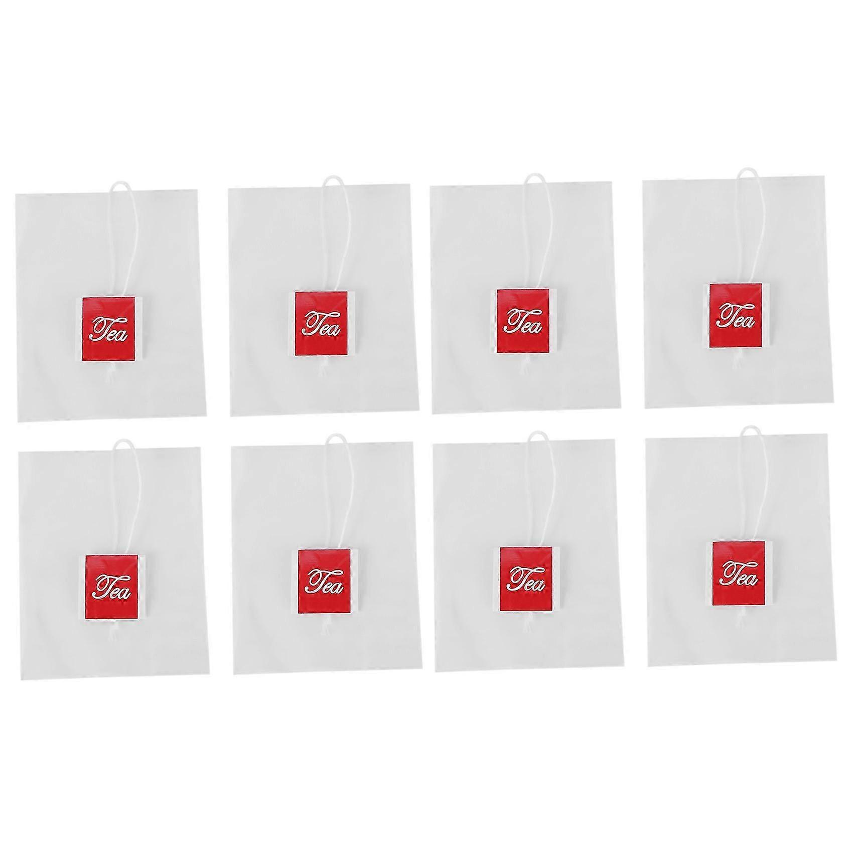 4000Pcs 5.5 x 7cm Pyramid Tea Bag Filter Nylon Tea Bag Single String Label Transparent Empty Tea Ba