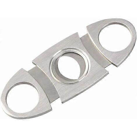 sølv rustfritt stål sigar kutter saks, sigar kutter, sigar kutter, dobbel