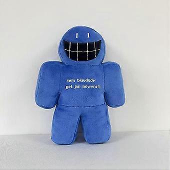 2025 Rainbow Friends Plush Toy Blue Big Mouth Character Stuffed Animal Doll 25cm