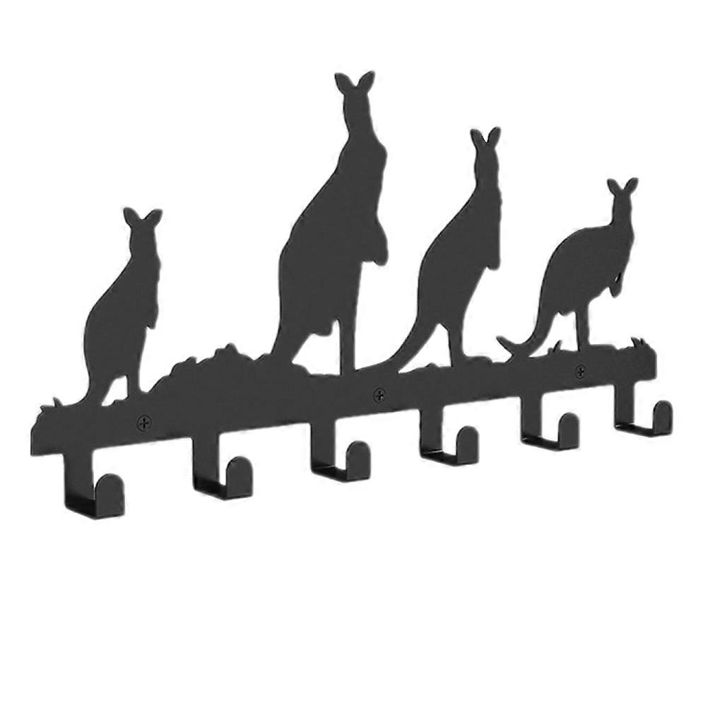 Iron Wall Hook Kangaroo Hook for Hooking Use 1Pcs Black Home Rack