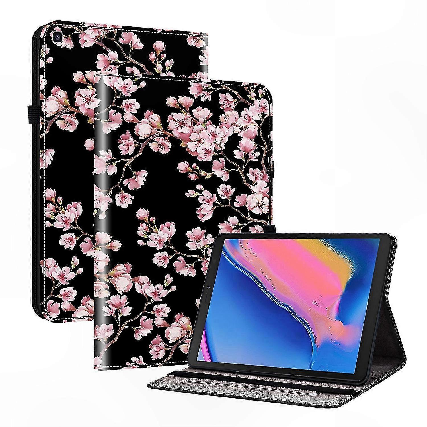 Textured Leather Case for Tablets with Crystal Pattern Design