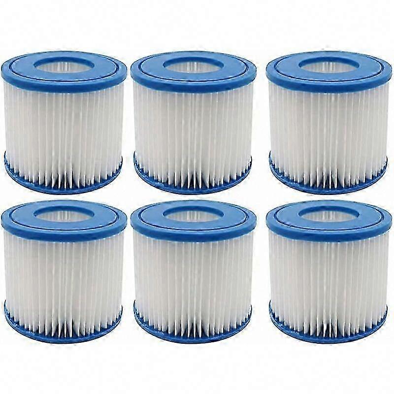 6-Piece D-Type Pool Hot Tub Filter Set - Summer Wave Replacement Filter