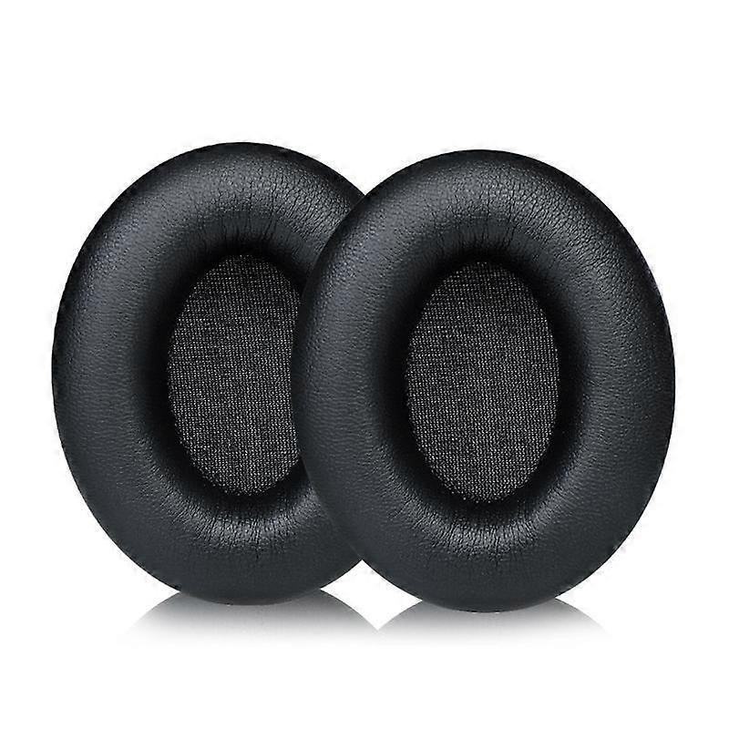 2pcs Replacement Earpads Protein Leather Black