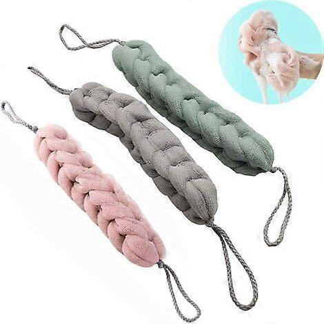 3 Pieces Mesh Shower Sponge,Ternel Bath Sponge Back Scrubber, Bath Shower Stretch Braids M