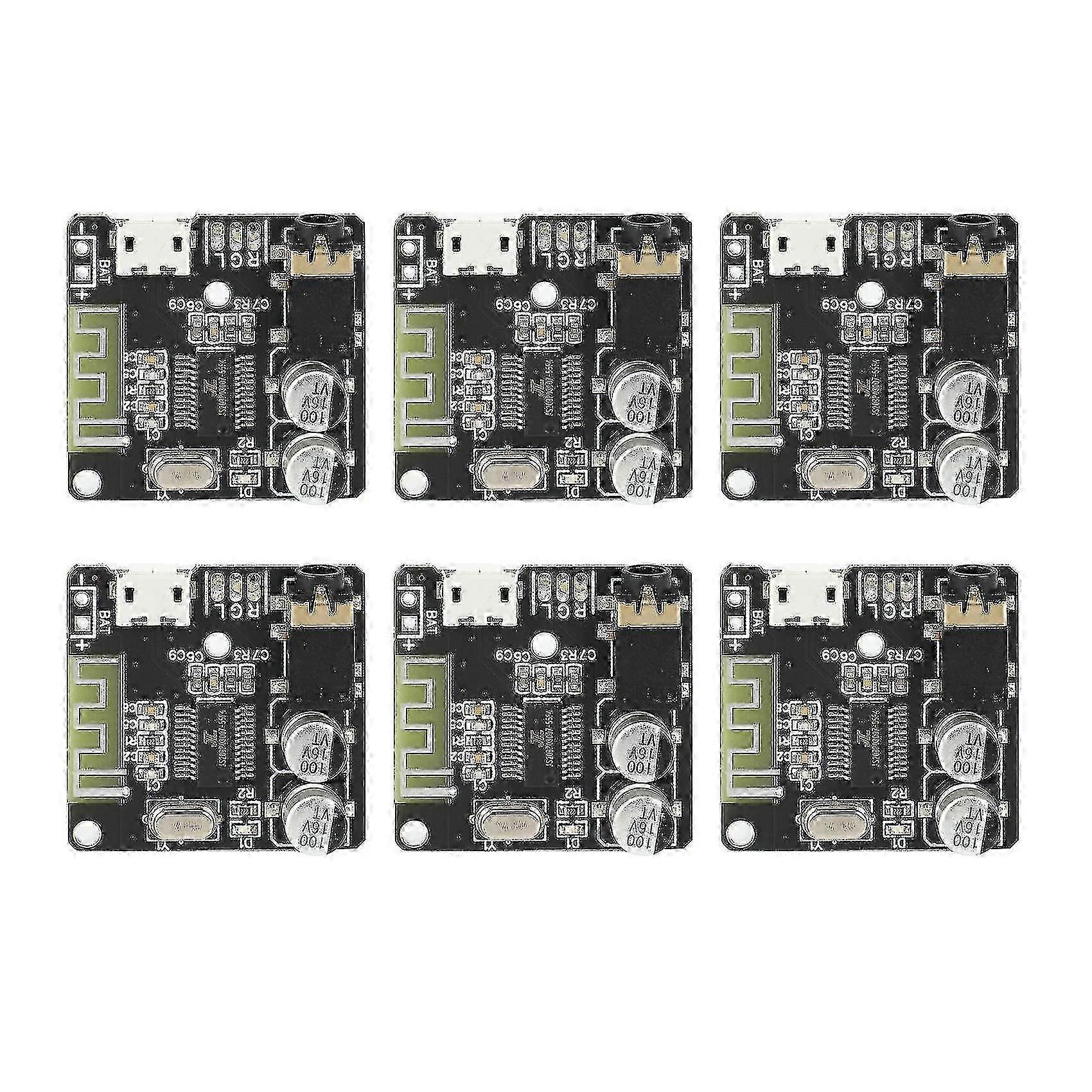 6pcs Vhm-314 V.20 Bluetooth Audio Receiver Board Bluetooth 5.0 Mp3 Lossless Decoder Board With Lith (haoyi-YUHAO