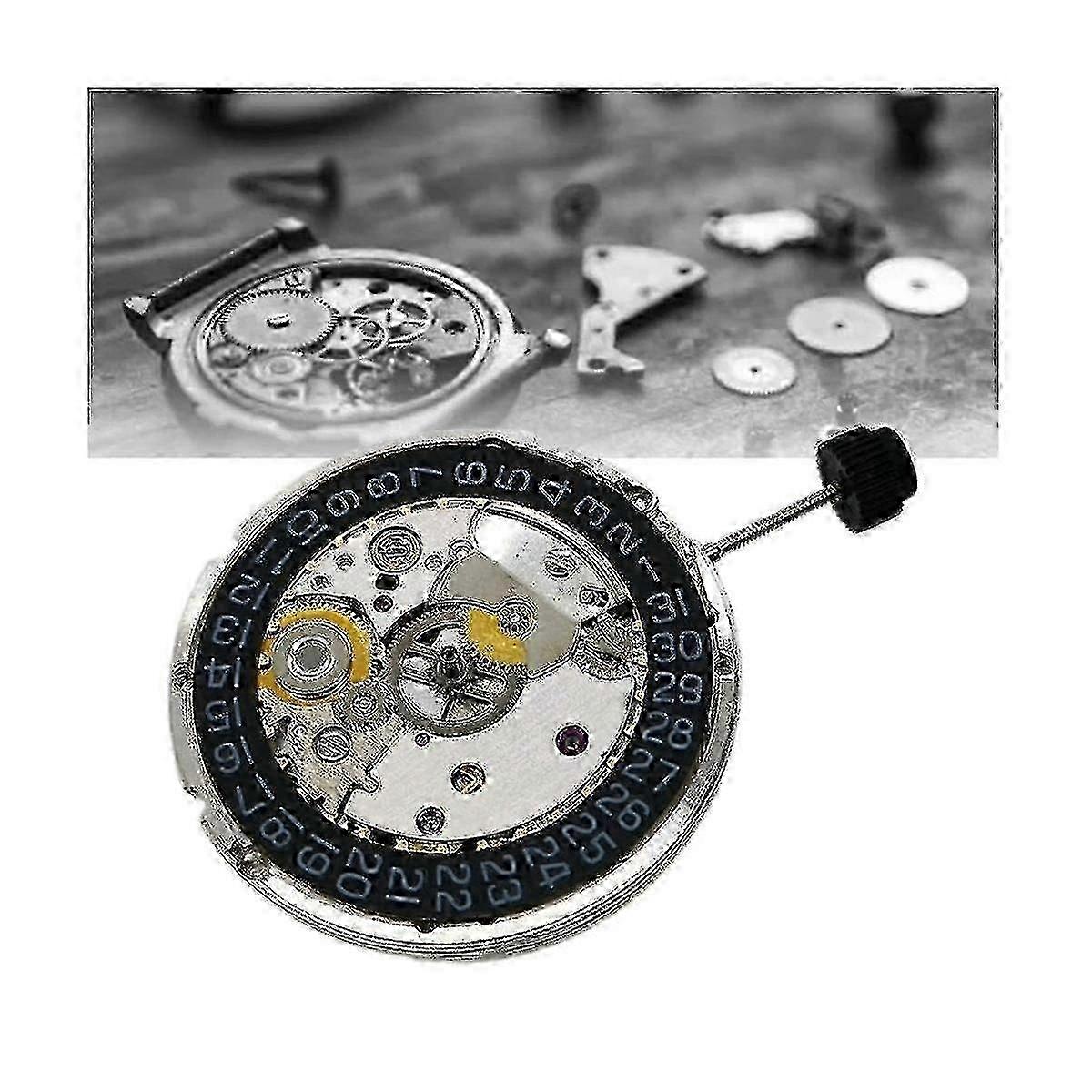 2824 Movement High-precision Automatic Mechanical Movement with Black Calendar at 3 O'clock Position Replacement