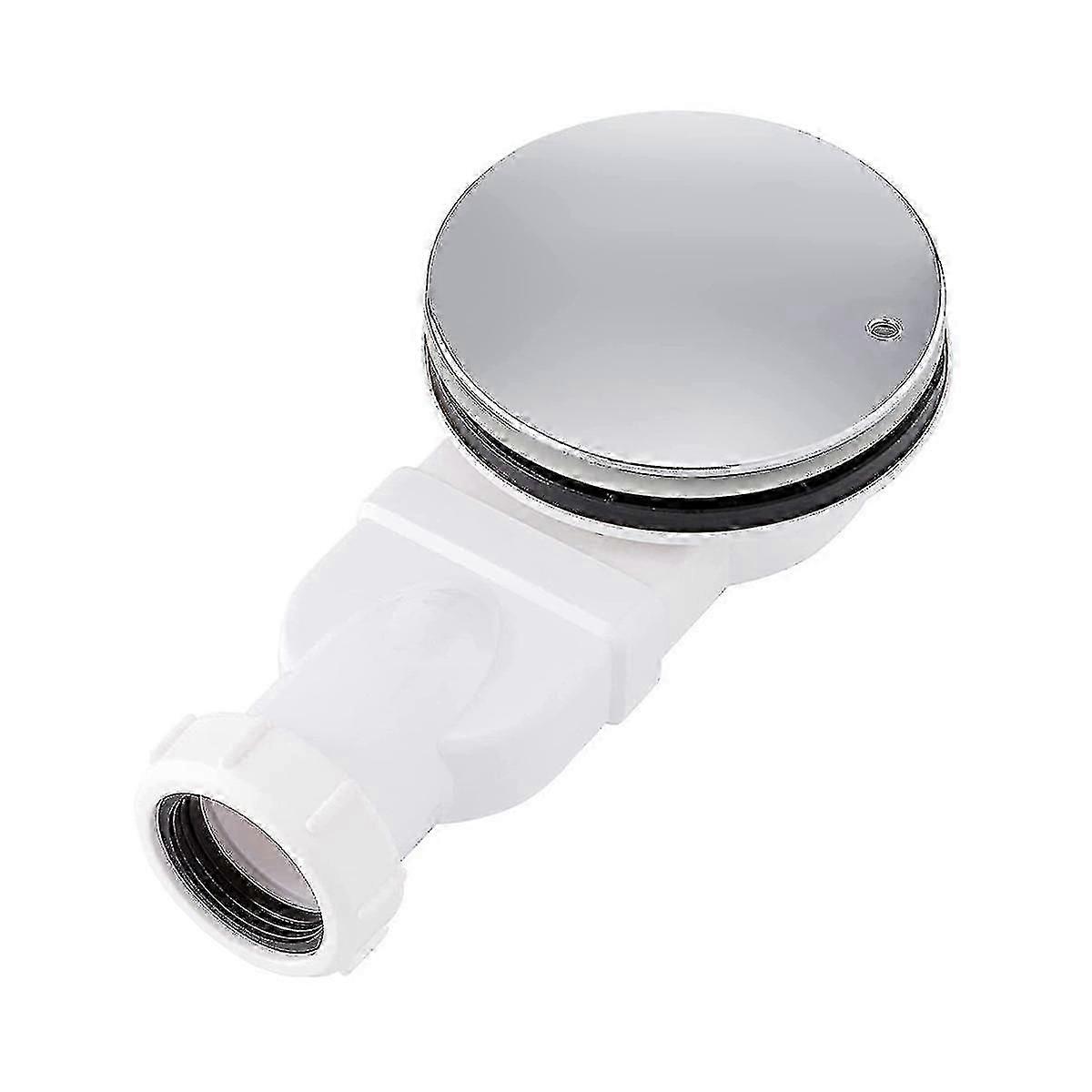 Low Profile Shower Drain Chrome ABS, 36L/min High Flow Slim Side Outlet Drain for Compact Shower Tray