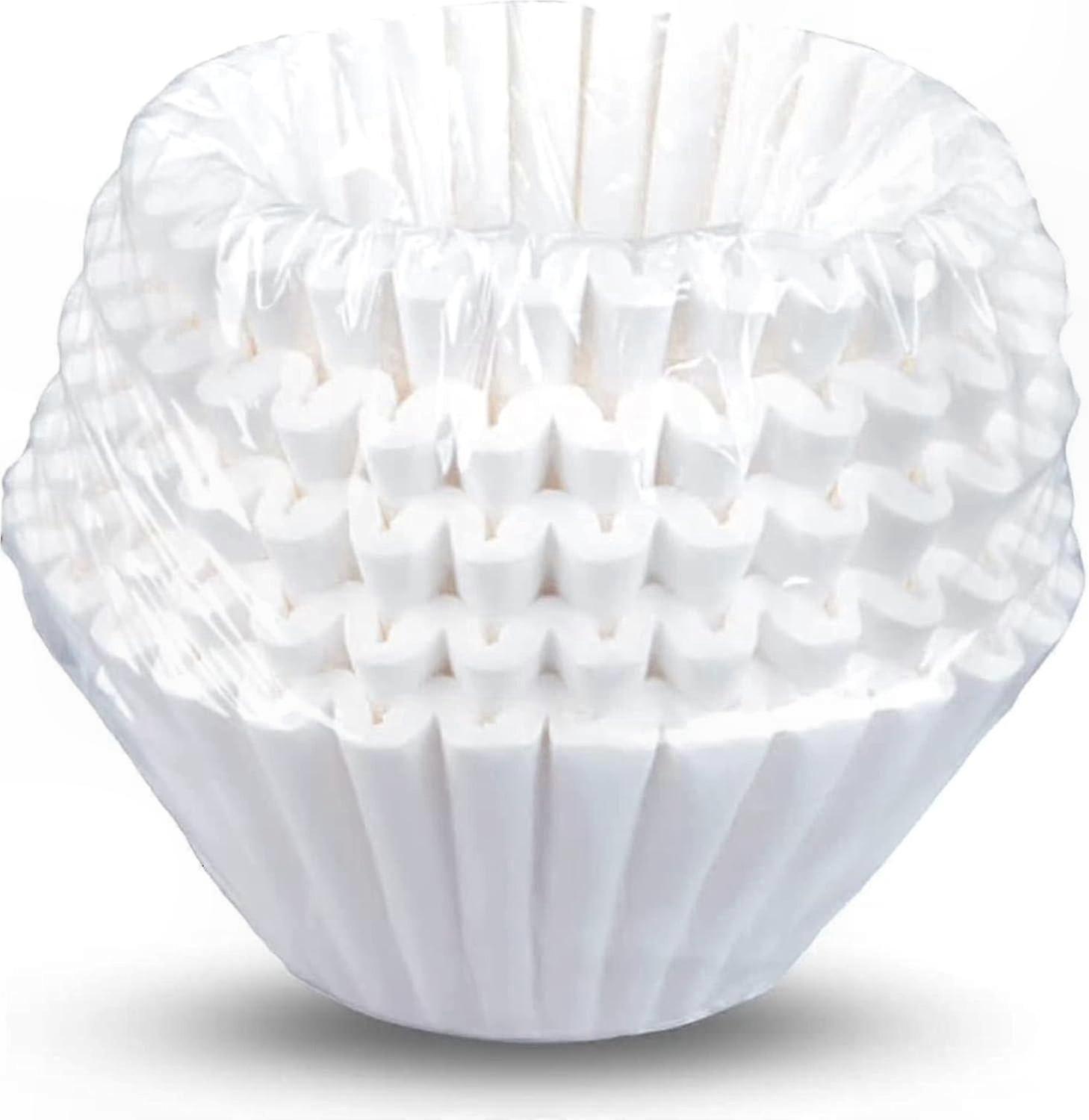 100 Count 13x5 Inch Coffee Filters for Large Brewers - Bulk Basket Filters for 1.5-3 Gallon Coffee Machines