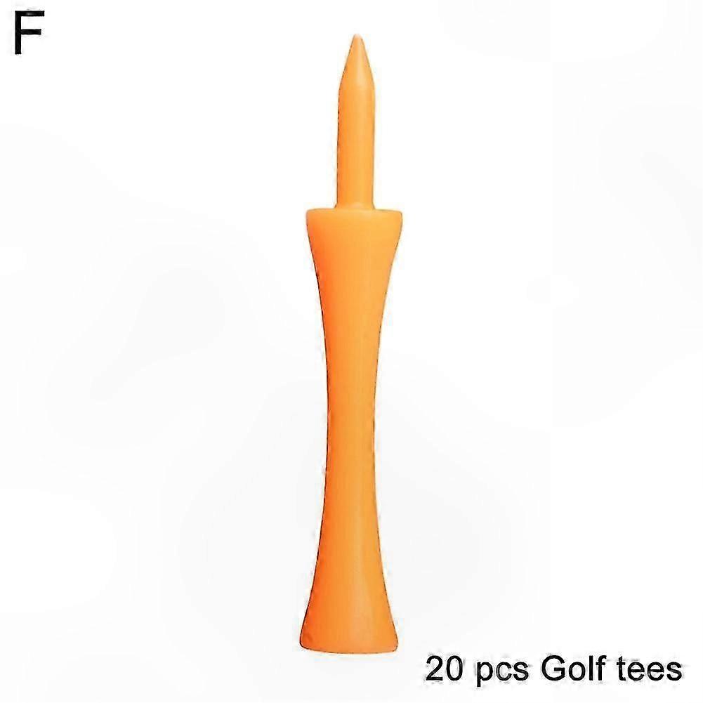 Golf Tees in Assorted Colors and Sizes - 20 Pieces per Pack