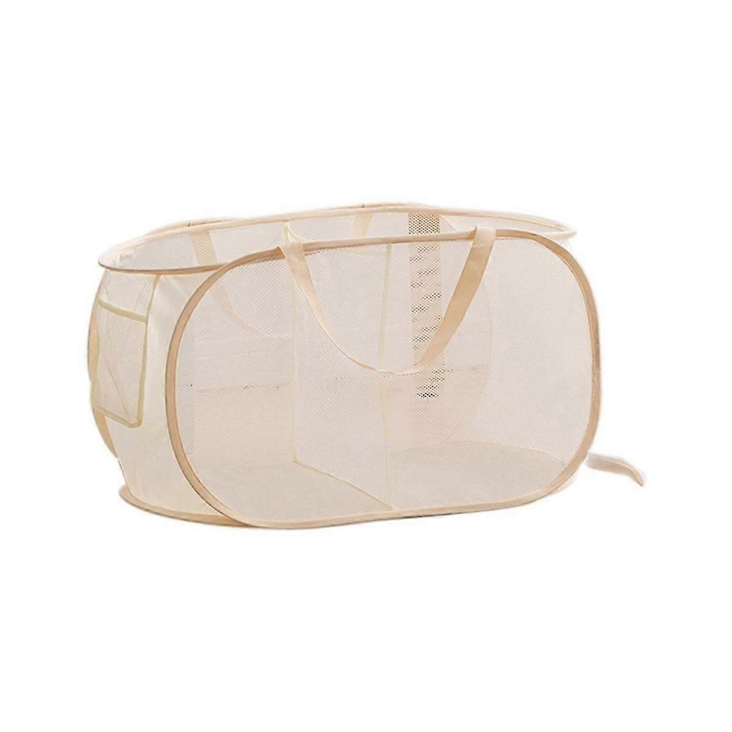 Breathable Mesh Folding Laundry Basket Household D