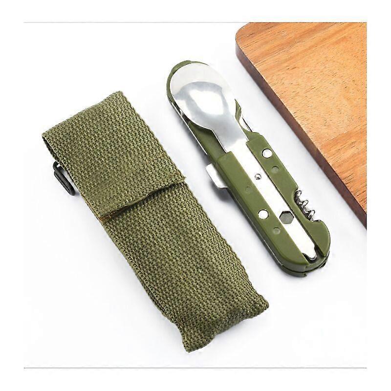 5 in 1 Stainless Steel Camping Tableware, Outdoor Camping Tools, Outdoor