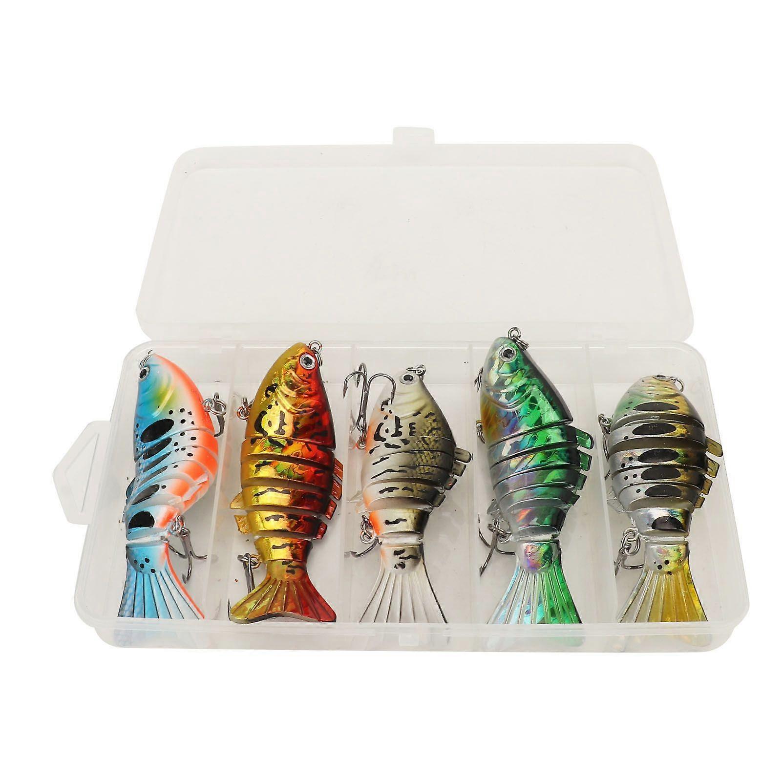 Lifelike Fishing Lures for Freshwater Saltwater 7 Segment Multi Jointed Swimbaits for Bass Trout Crappie Slow Sinking Bass Fishing Lure 10cm 15g